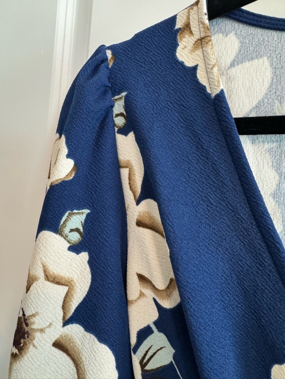 Floral Navy Longsleeve Dress with Tie Waist - NWOT - Picture 5 of 10